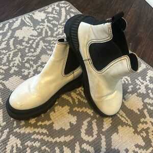 Sam Edelman, White, chunky ankle boots, circus size 7 1/2